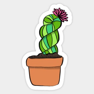 Potted Yarn Cactus Sticker